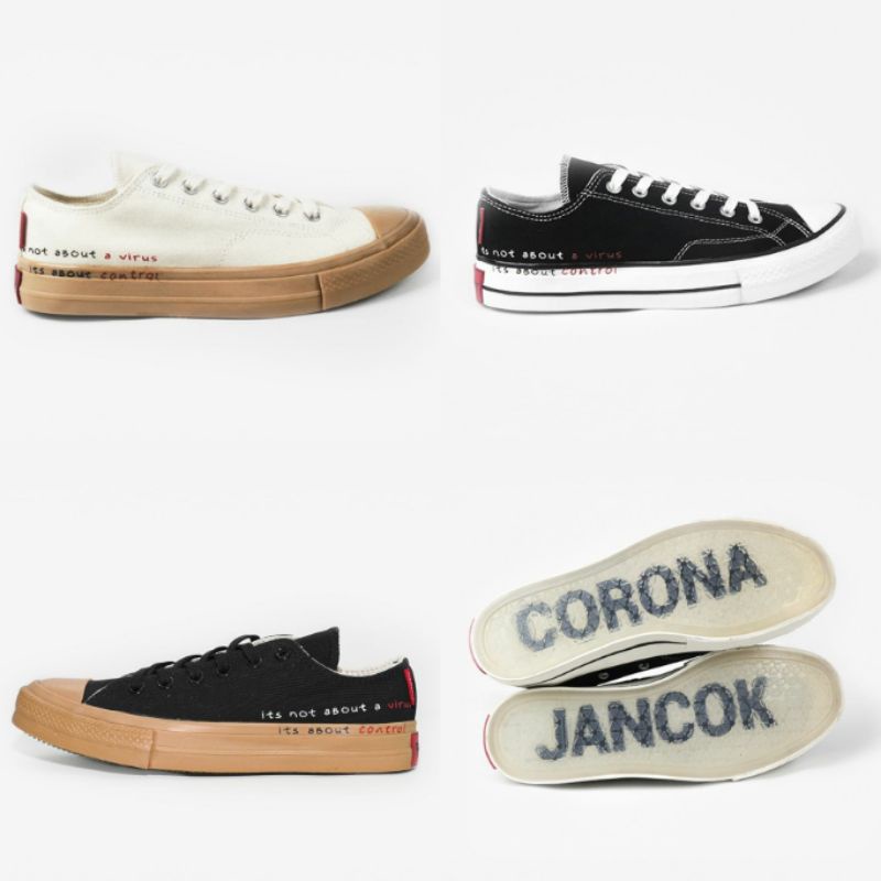 QB35T Sepatu Nobrands  CORONA JANCOK (corjan) Low Cut Original #locapride #fashionstatement