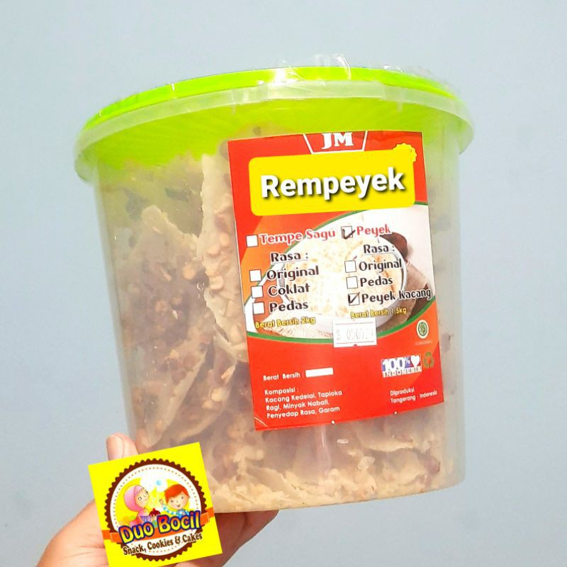 

Keripik Rempeyek Kacang Gurih Toples isi 500 Gram - Duo Bocil Snack