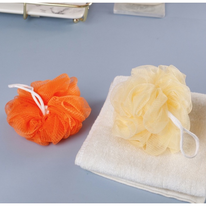 A172-A177 SPONGE MANDI spons badan tubuh body wash warna warni murah busa shower sabun sampo scrub daki mulus termurah ungu biru peach orange hijau
