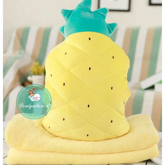 Bantal selimut (balmut)/boneka selimut Buah Buahan Wortel Nanas Strawberry Koleksi Baru