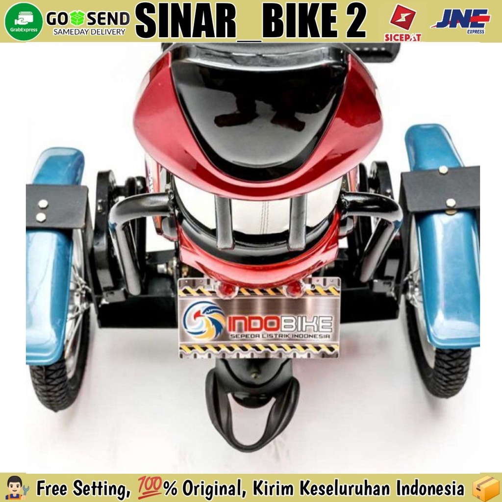 Sepeda Listrik Roda 4 Indobike Tipe Akasia harga murah berkualitas