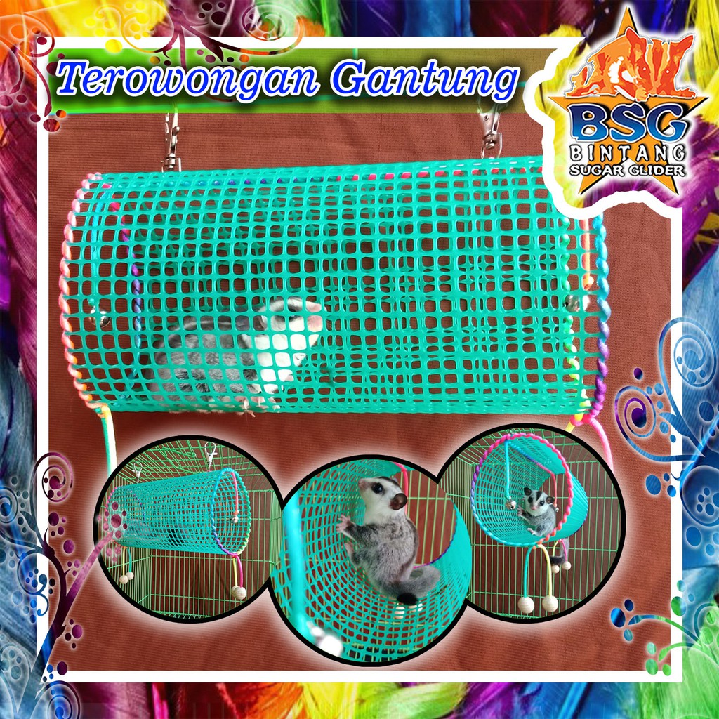 Terowongan Mainan Hewan Sugar Glider / Hamster / Tupai / Burung / acc kandang-1