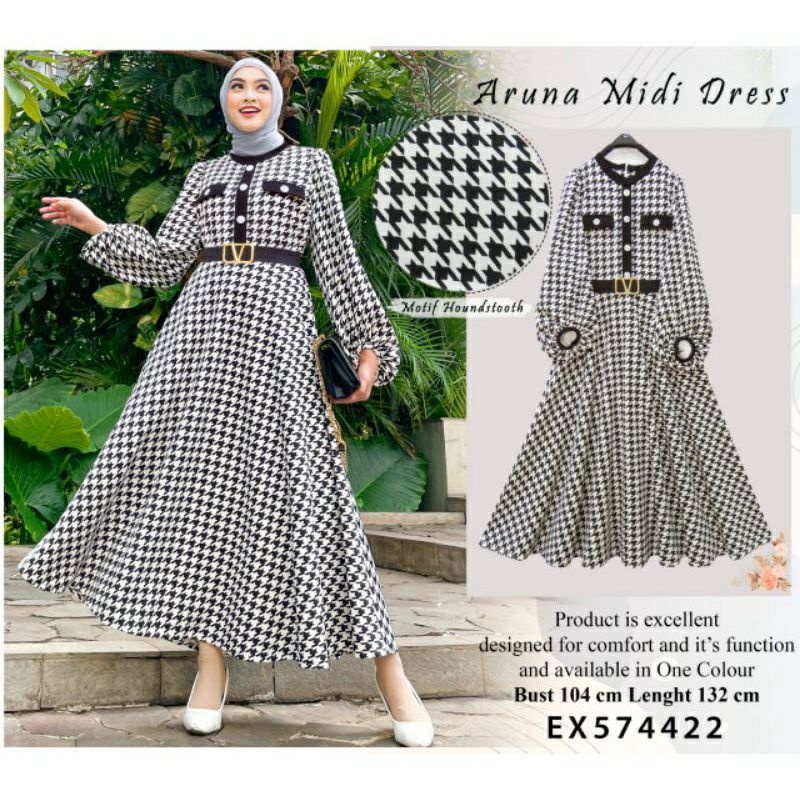 ARUNA MIDI DRESS VIRAL BY EXTU FREE BELT V