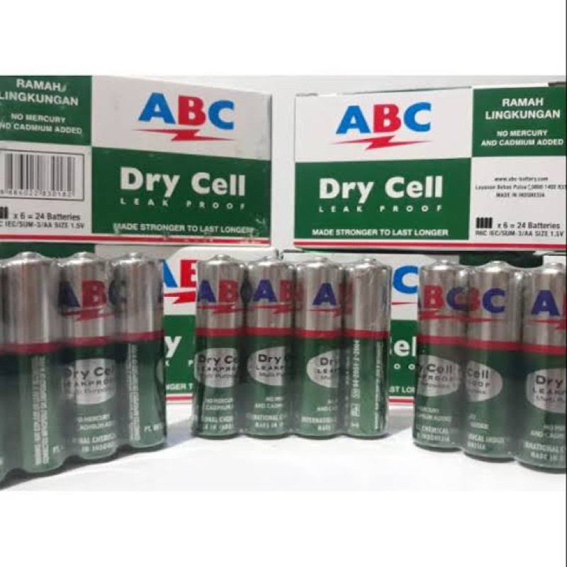 baterai jam baterai ABC hijau batre