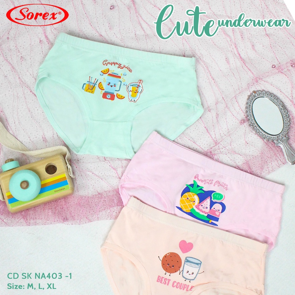 Sorex Celana Dalam Anak Perempuan Kids Girl - NA 401 ; 402 ; 403 ; 452 ; 454- Segitiga Super Soft