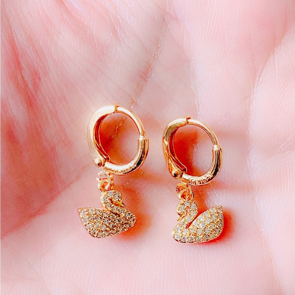 Anting Wanita Swan Zirconia Gold Xuping-1
