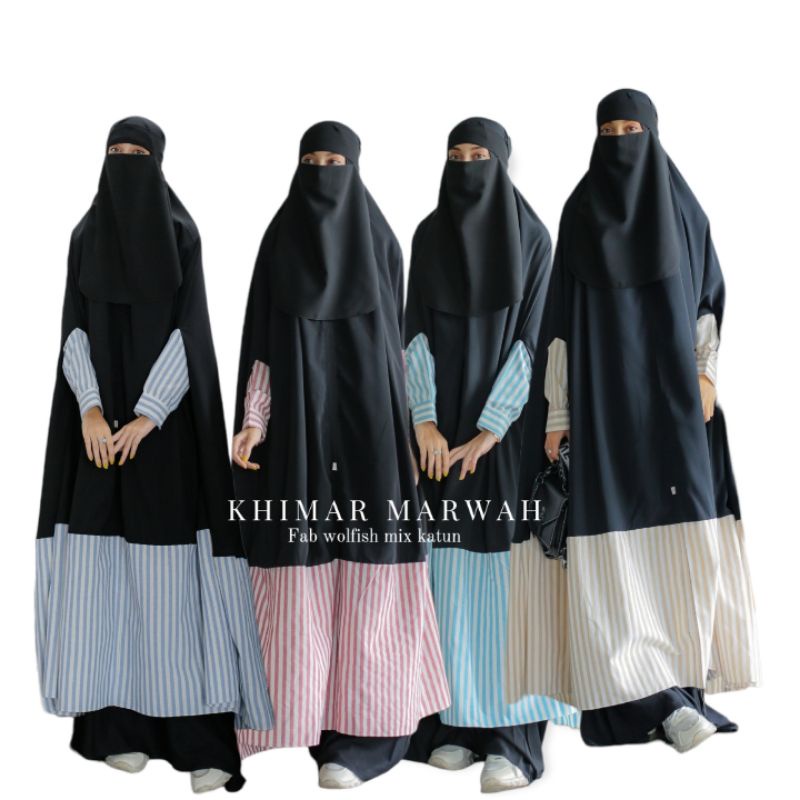 Marwah khimar long khimar floor khimar cadar bandana