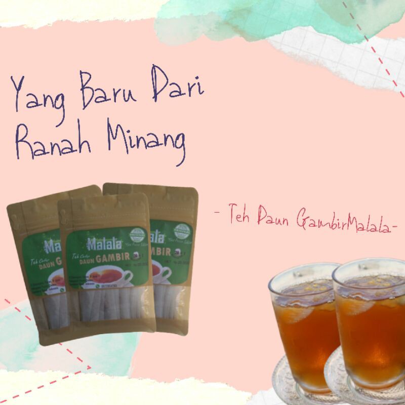

Teh Celup Daun Gambir Malala Isi 20+2 Kantong Celup