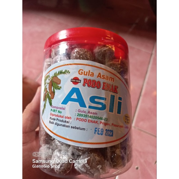 Permen Asem Gula Asam Podo Enak Asli toples 370 gr