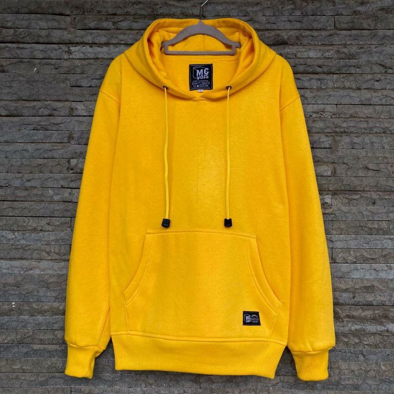 Hoodie Sweater Polos Unisex Premium Distro Kuning