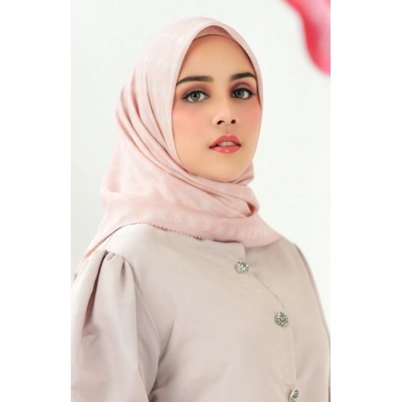 Buttonscarves x RM Xanadu monogram voal lilac, blush NEW