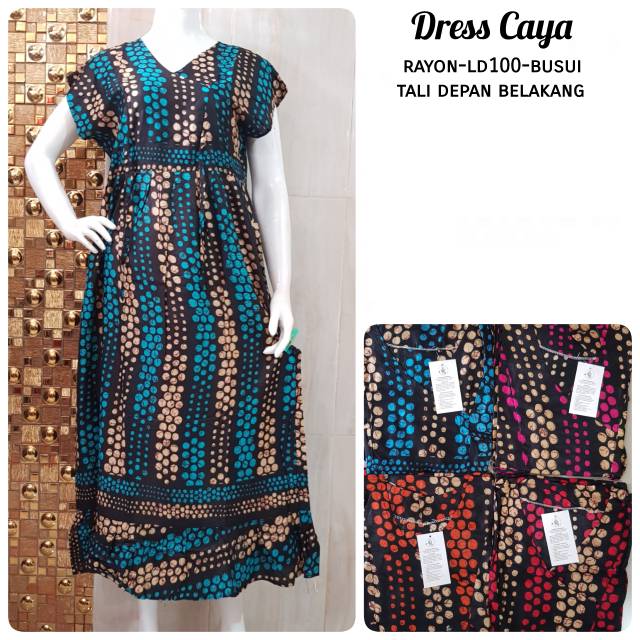 DASTER PANJANG SEMATA KAKI - DRESS CAYA MOTIF ULAR