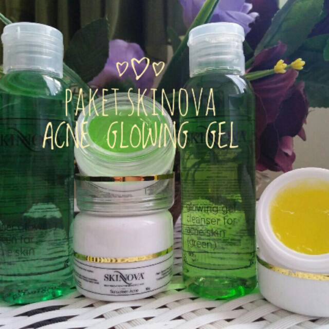 PAKET SKINOVA ACNE GLOWING GEL