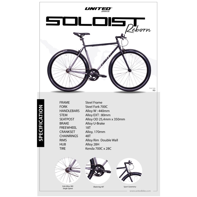Sepeda Balap ROADBIKE UNITED Soloist Reborn 700c