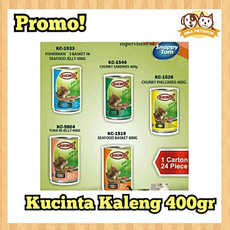 Makanan Basah Kucing Kucinta kaleng All Varian 1dus (24 kaleng) - LINK INSTAN KURIR / SAMEDAY