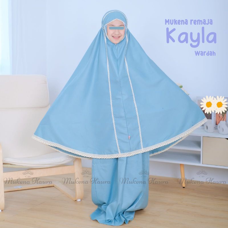 Mukena Remaja Tanggung Kayla 2in1 Resleting Dagu