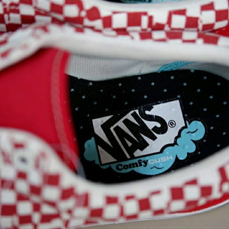 Vans Comfycush Era Tear Check Racing Red