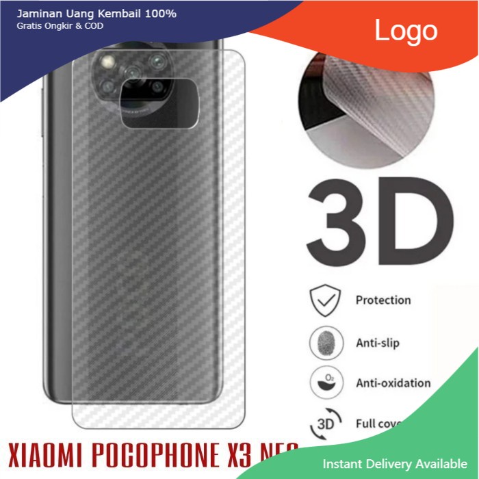 Garskin Poco X3 / Poco M3 Skin Carbon Xiaomi Poco X3 / Xiaomi Poco M3 Stiker Poco X3 /  Poco M3