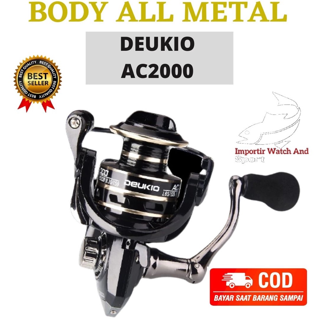 Riil pancing murah golden fish  AC2000 Reel Pancing Fishing Reel 5.2:1 Gear Ratio  8 KG ALL METAL