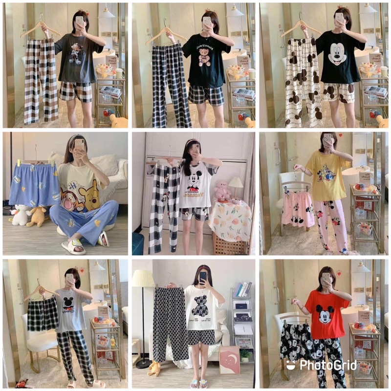 3 in 1 Baju tidur Piyama dewasa import