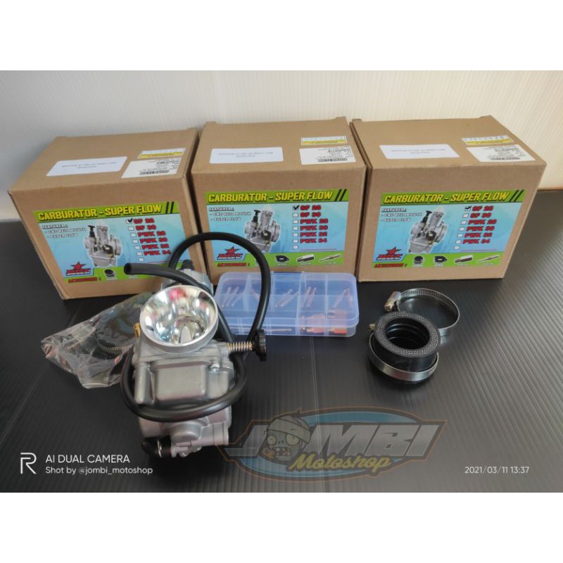 PAKET SUPER FLOW CARBURATOR KARBURATOR KARBU BRT SF PE 28 MM &amp; PE 30