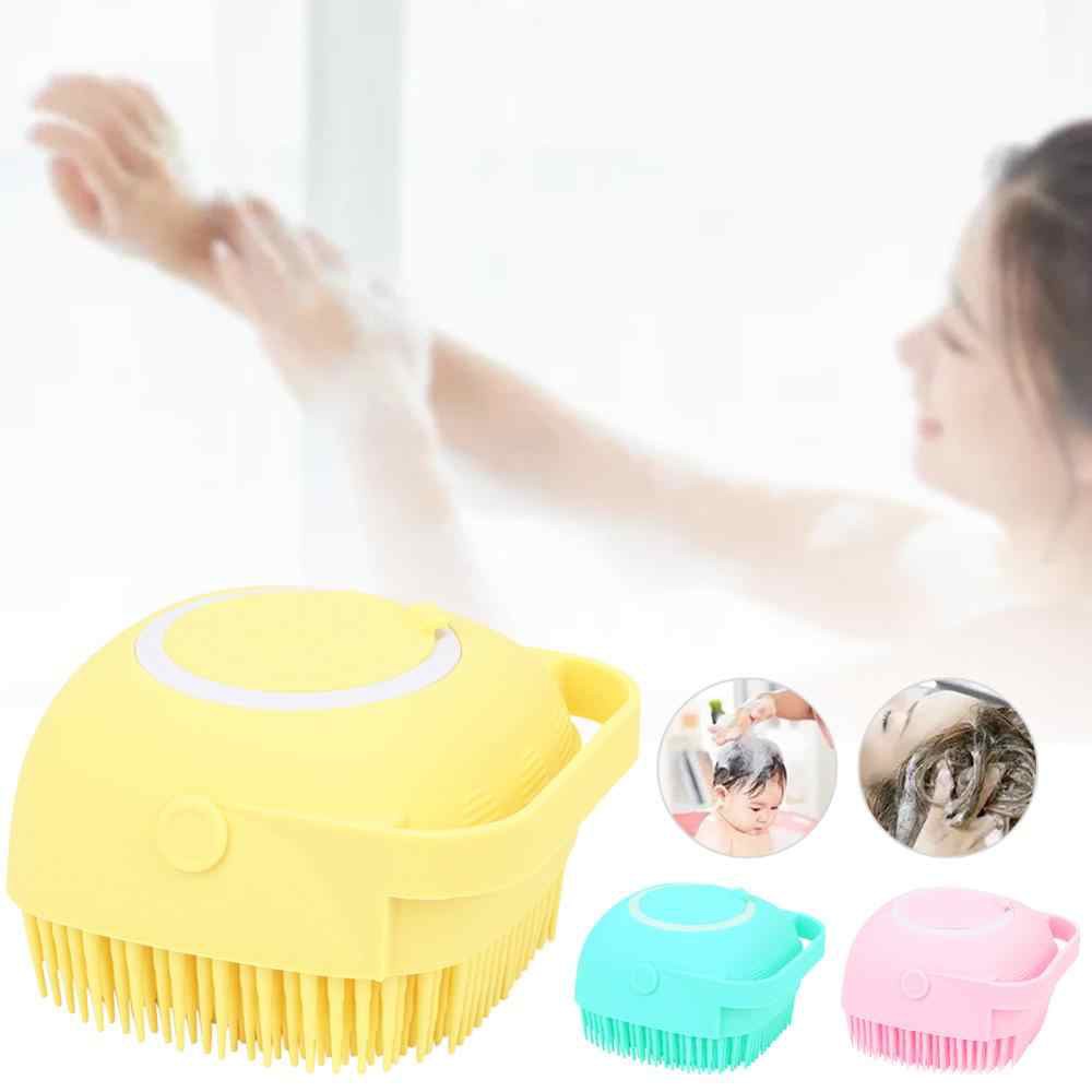 Sikat Mandi Dispenser Silikon / Sikat Mandi Dispenser / Alat untuk Mandi Refill Spons Sabut Sabun.