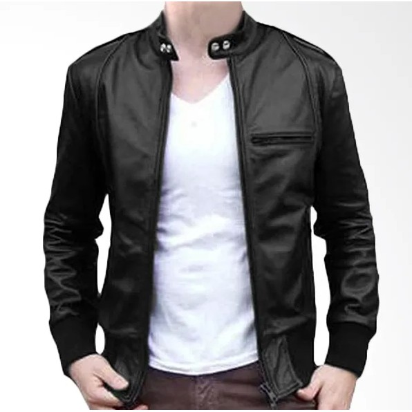 Jaket Kulit Pria / Jaket Semi Kulit Ariel Full Black / Jaket Ariel 2SK / Jaket Peterpan / Jaket Ariel Noah