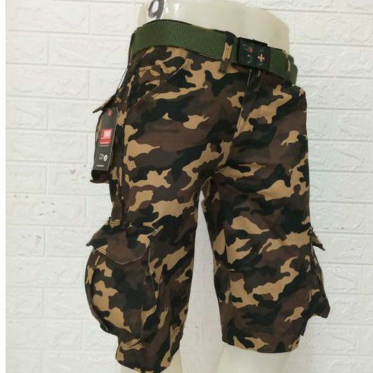 celana pendek cargo loreng pria/celana cargo loreng terbaik/celana kantong banyak