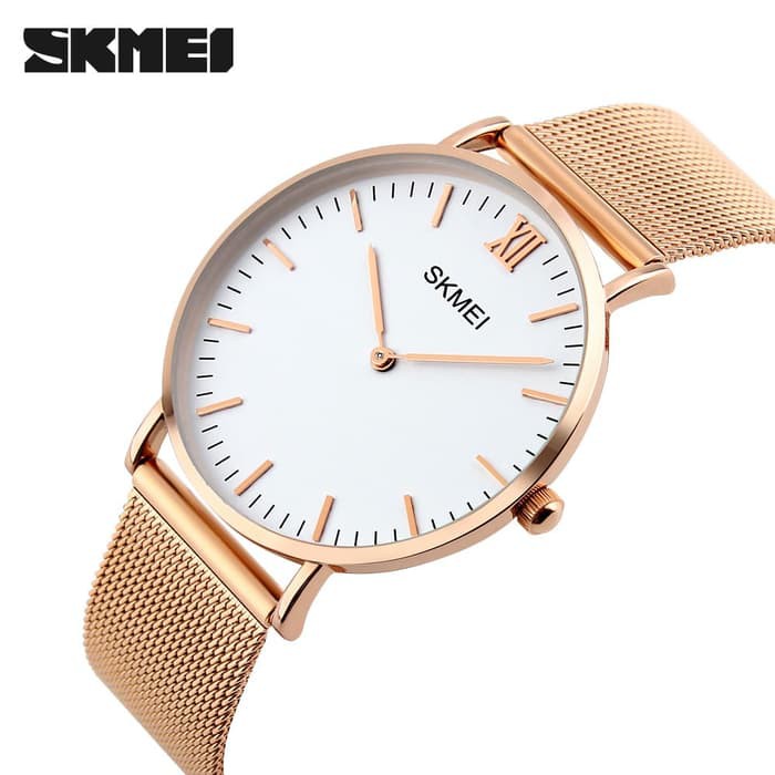 Jam Tangan Wanita Original Strap Rantai Pasir SKMEI 1182 - GOLD