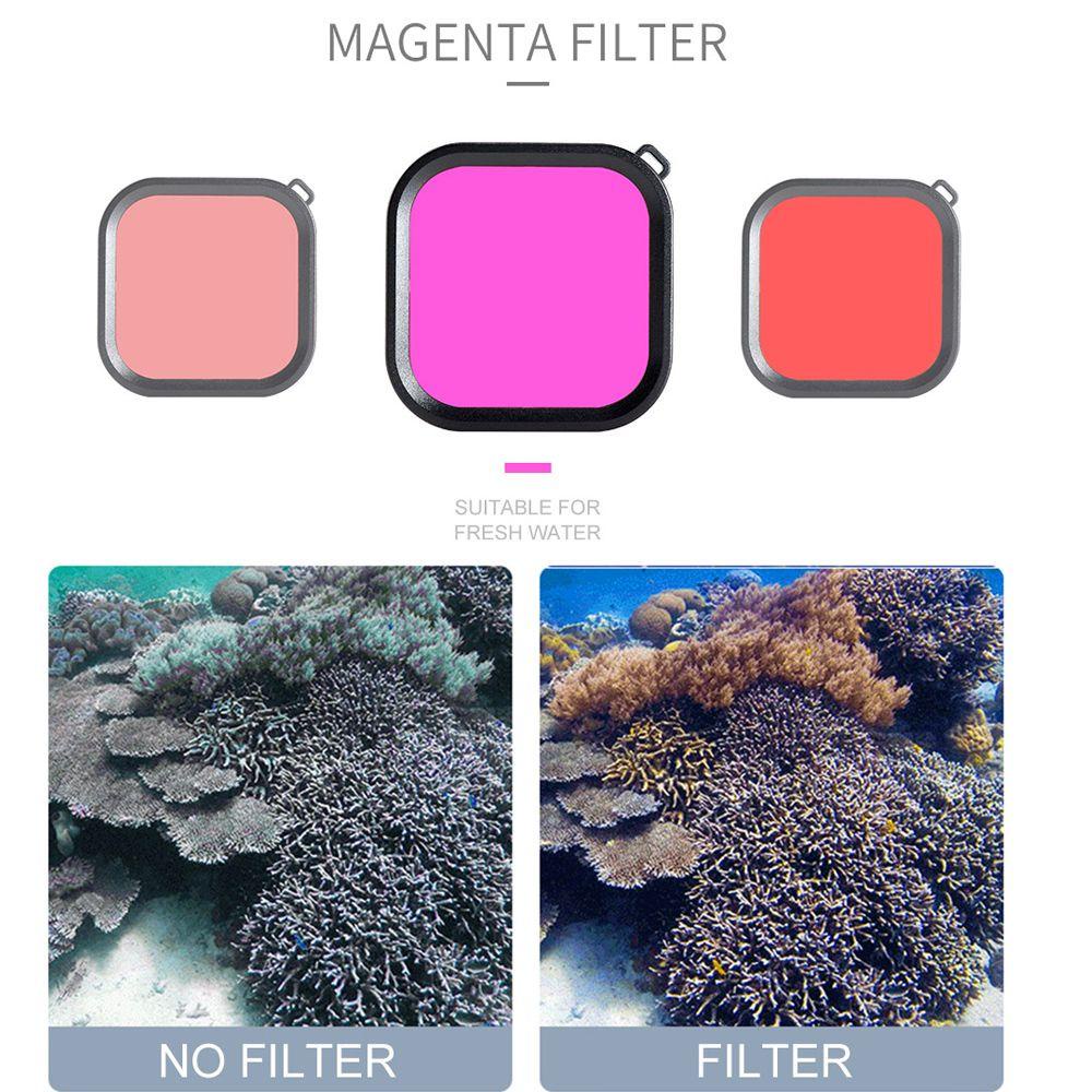 POPULAR Populer Filter Warna Set Filter Pelindung Casing Housing Polarizer Fotografi Untuk GoPro Hero8