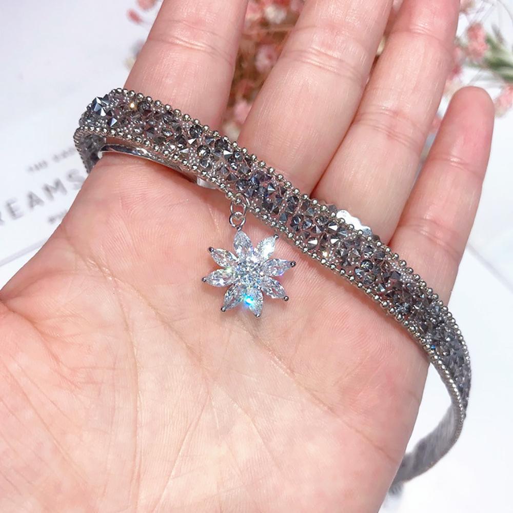 Agustinina Kalung Bunga Es Punk Adjustable Pesta Alloy Gadis Untuk Wanita Rantai Klavikula