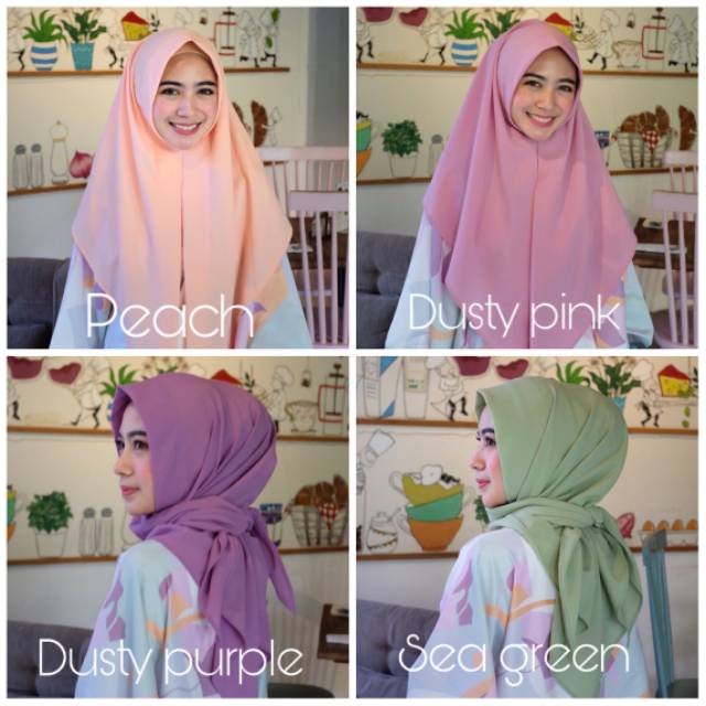 PROMO SEGITIGA INSTAN DIAMOND / SQUARE INSTAN / jilbab segitiga