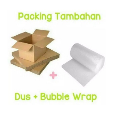

Bubble wrap + dus packing barang dengan berat atau volume per 1 kg