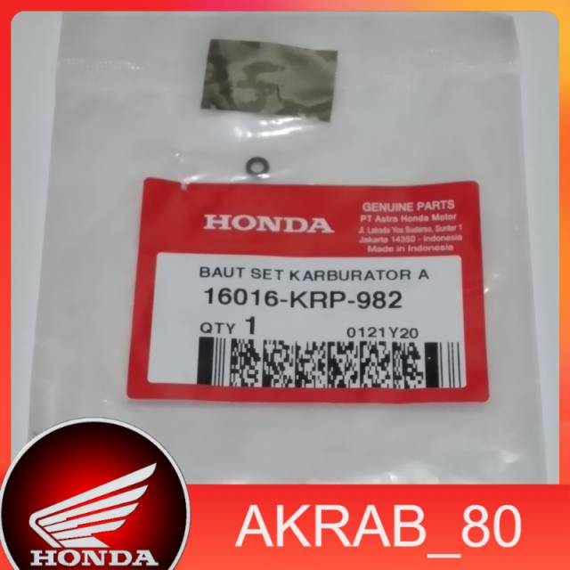 SCREW SEAT A BAUT STELAN ANGIN 16016-KRP-982