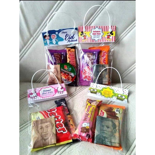 

isi 10 pcs AMPLOP LABEL PLASTIK LEBARAN | TAS PARCEL LEBARAN