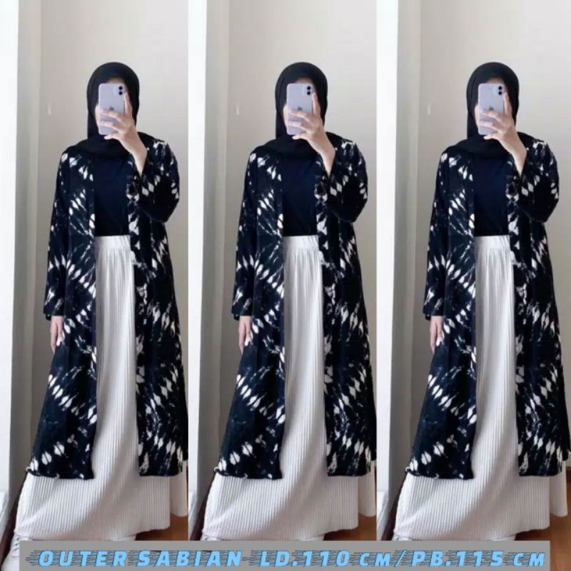 Outer Rayon Wanita Kekinian Sayap Shibori Jumbo Handmade Baju Bali Cardigan Terbaru Termurah