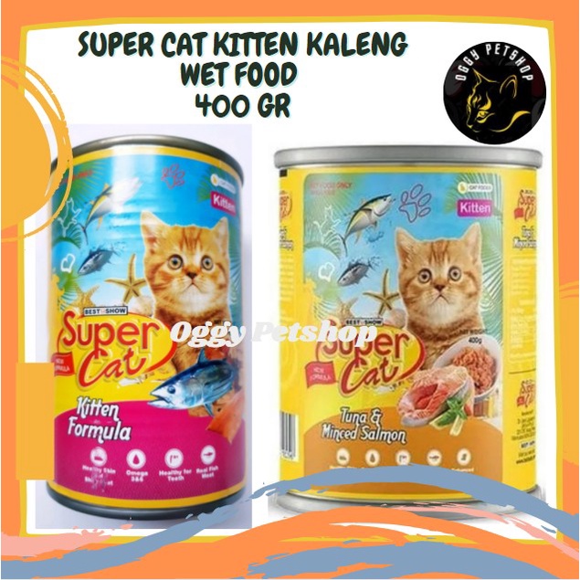 SUPERCAT KITTEN Super Cat Makanan Basah Anak Kucing Kaleng 400gr