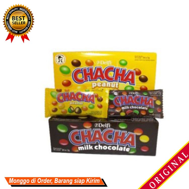 

Jajanan Snack camilan keluarga Sajian bekal menyenangkan Permen CHACHA Milk Chocolate 13g