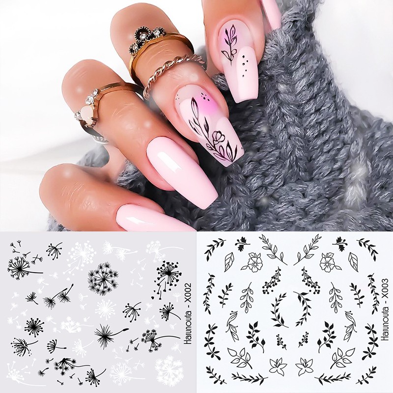 Stiker Kuku Motif Bunga Butterfly Untuk Nail Art