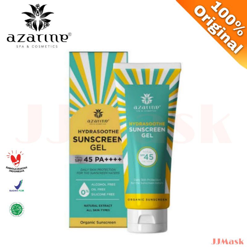 Azarine Hydrasoothe Sunscreen Gel SPF45 PA++++ Krim Tabir Surya Anti Sinar UV A dan UV B Menangkal Radikal Bebas & Anti Aging Cream
