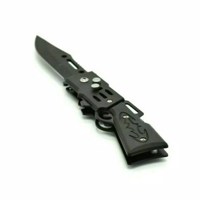 Pisau Lipat Mini KA701 Model Unik / Pisau Outdoor Serbaguna / Pisau Survival Kit