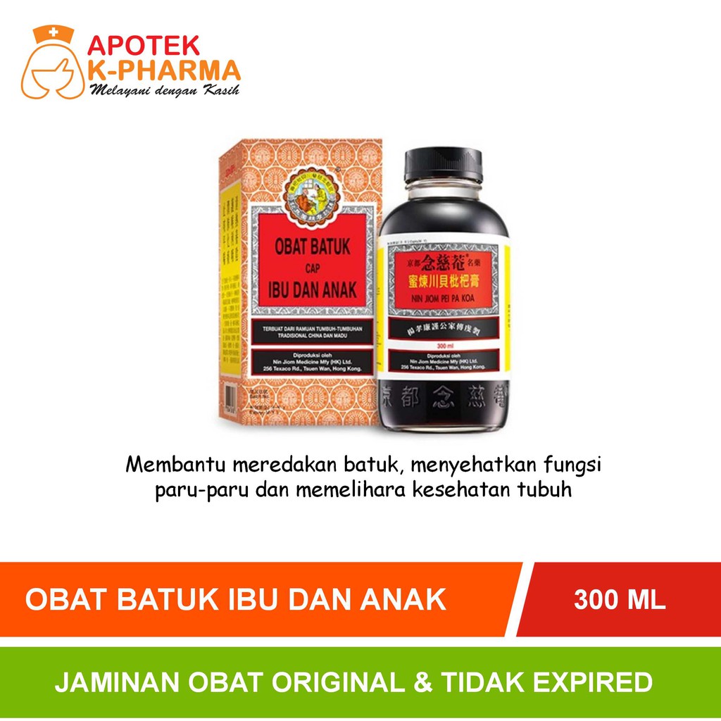 Obat Batuk Cap Ibu dan Anak Isi 300ml Obat Original Nin Jiom