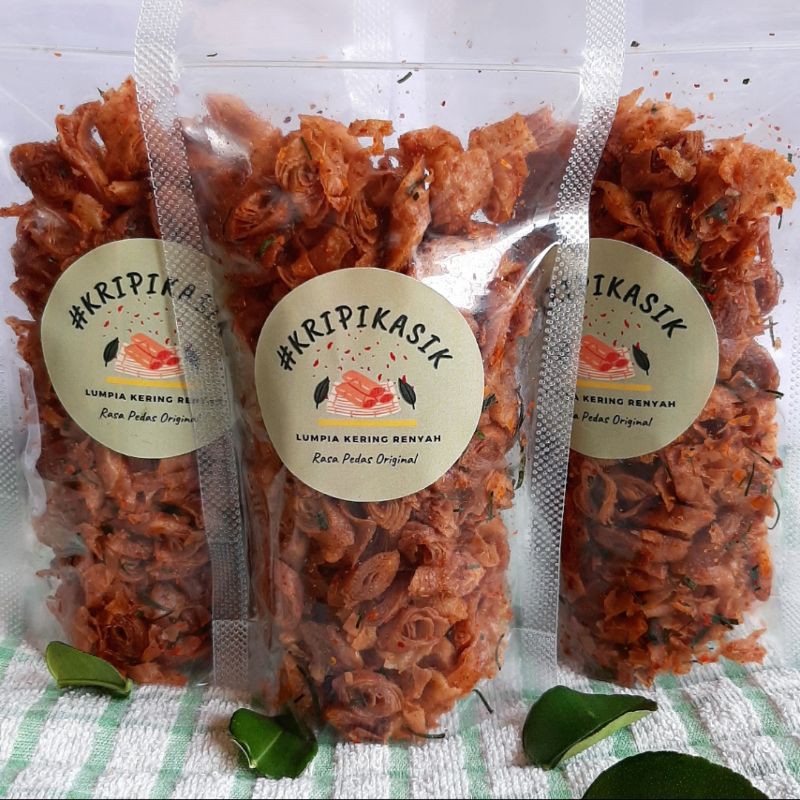 

Kripik Kulit Lumpia - Rasa Pedas Original 85 GR