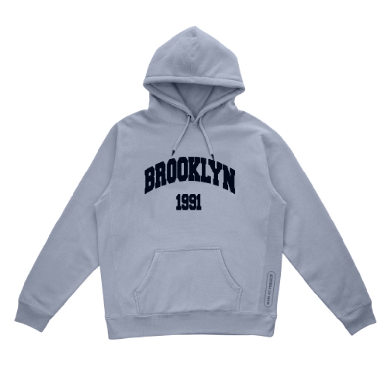 Sweater Hoodie BROKLYN 1991 PRIA WANITA Bahan FLEECE - Hoodie Sweater Trend Korea