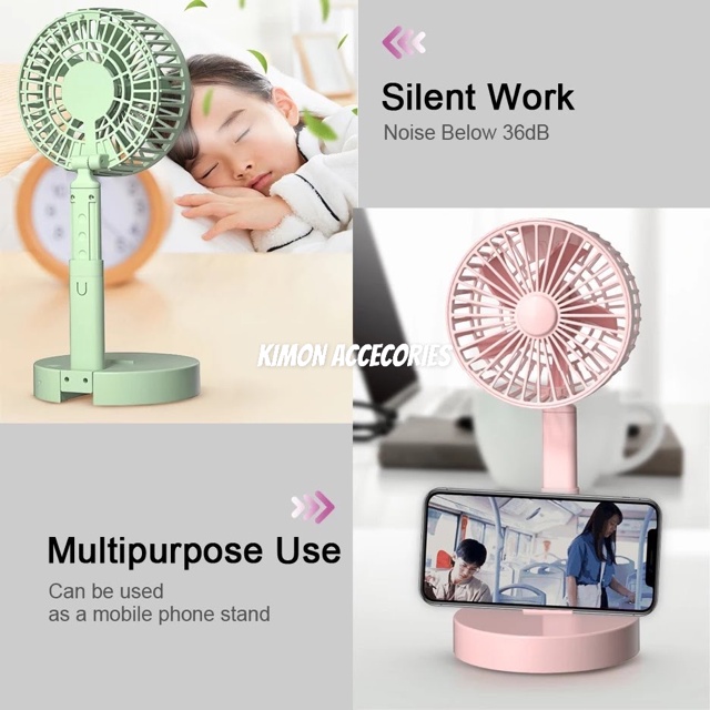 KIPAS ANGIN K12 FOLDING FAN KIPAS MINI FAN PORTABLE ISI ULANG CHARGE