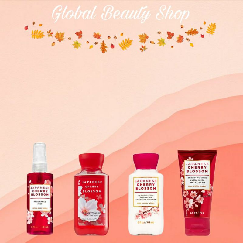 JAPANESE CHERRY BLOSSOM - BBW ( Fragrance Mist - Body Lotion - Shower Gel - Body Cream )