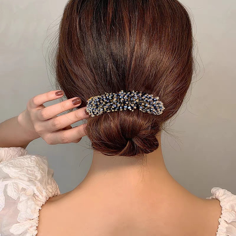 Jepit Rambut Aksen Mutiara Dan Berlian Imitasi Untuk Wanita