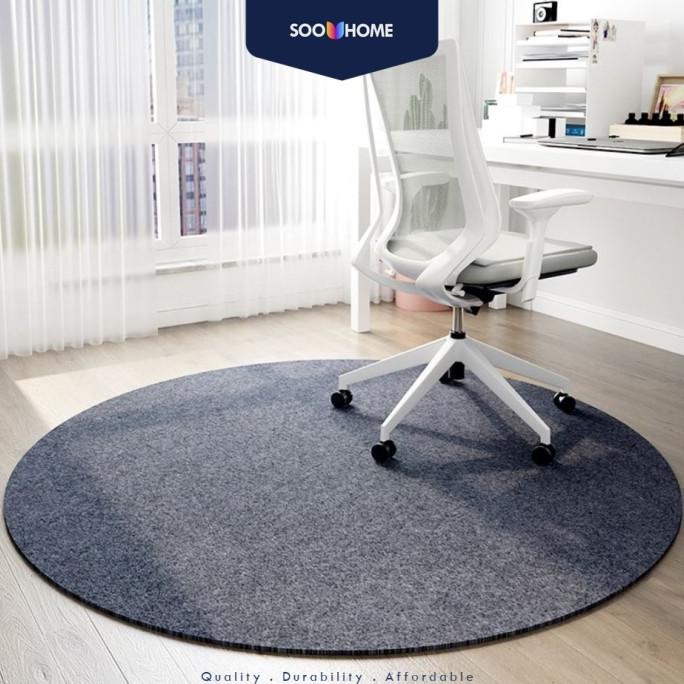 Karpet Bulat Abu Grey Round Carpet Modern Minimalis Lantai Premium