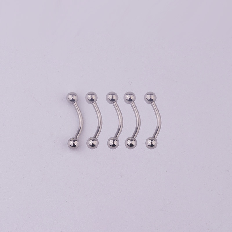 Anting Tindik Alis / Bibir / Telinga Bentuk Barbel Bahan Surgical Steel 3mm Ukuran 6 / 8 / 10mm