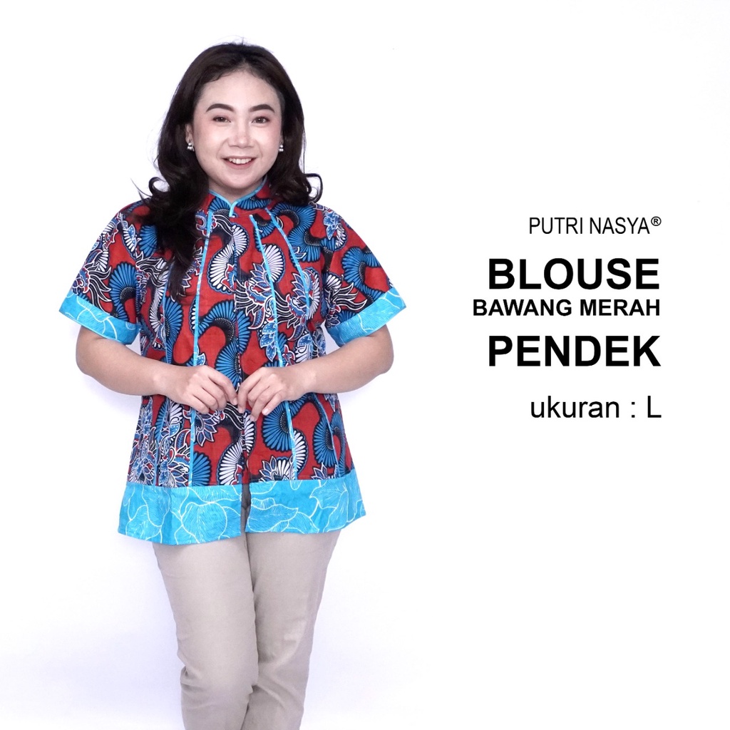 Atasan Batik Jumbo Wanita Kerja Blouse Big Size Batik Wanita S-M-L-XL-2L-3L-4L-5L-6L-7L Blus Jumbo Kerja Seragam Batik / Atasan Batik Kantor Super Big LD 140 Bahan Katun Formal / Pakaian Batik Kekinian Model Terbaru Wanita Trendy Modern